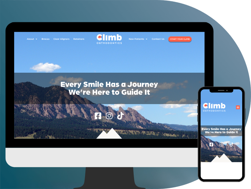 custom website for climb orthodontics